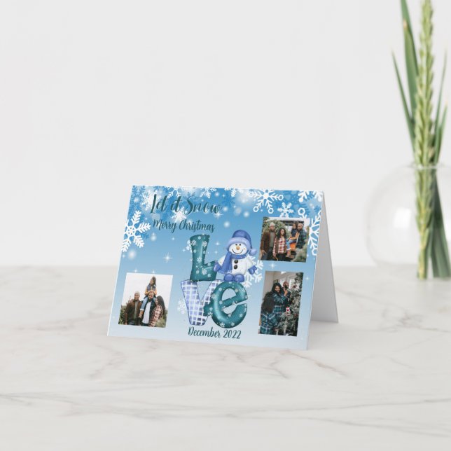 Love Christmas Folded Photo Card (Front)