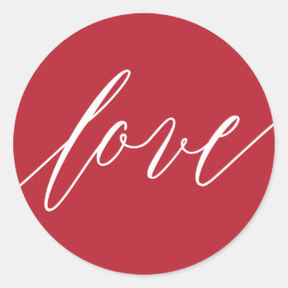 LOVE Christmas Holiday Round Sticker