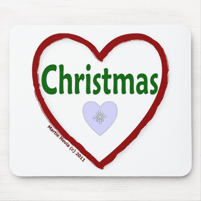 Love Christmas Mouse Mat (Front)