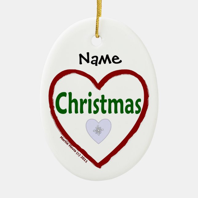 Love Christmas Ornament (Front)