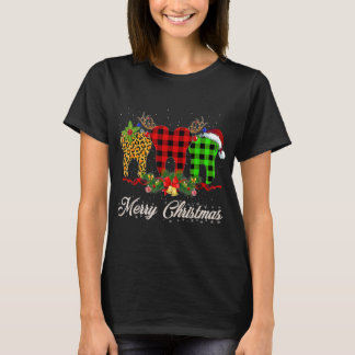 Love Christmas Tree Stethoscope Nurse Christmas T- T-Shirt