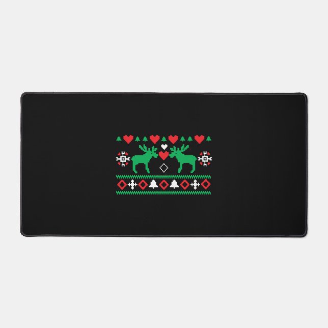 Love Christmas Ugly Desk Mat (Front)