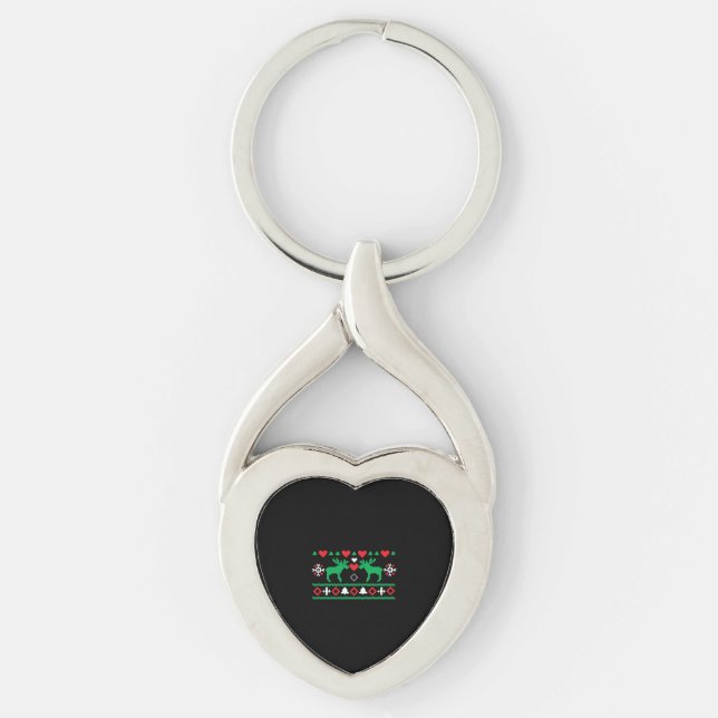 Love Christmas Ugly Key Ring (Front)