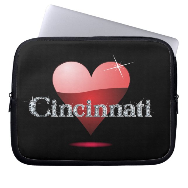 Love Cincinnati "Diamond Bling"  Electronics Bag (Front)