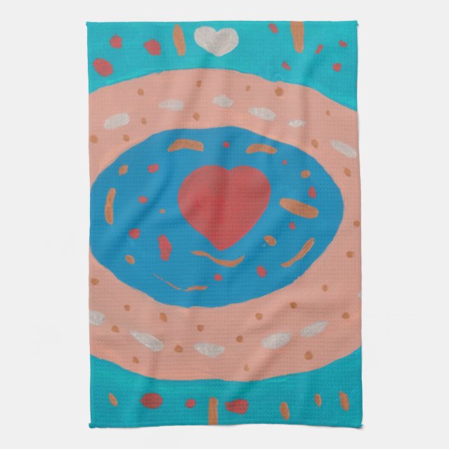 Love Circles  Kitchen Towel (Vertical)