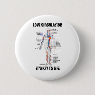 Love Circulation It's Key To Life 6 Cm Round Badge