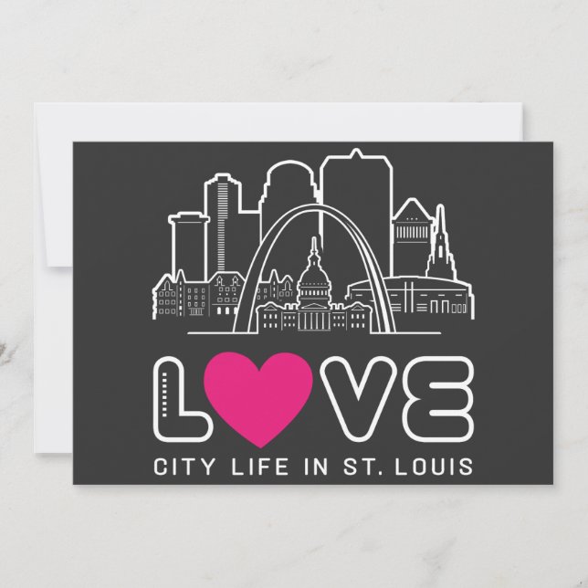 Love City Life in St. Louis Missouri Invitation (Front)
