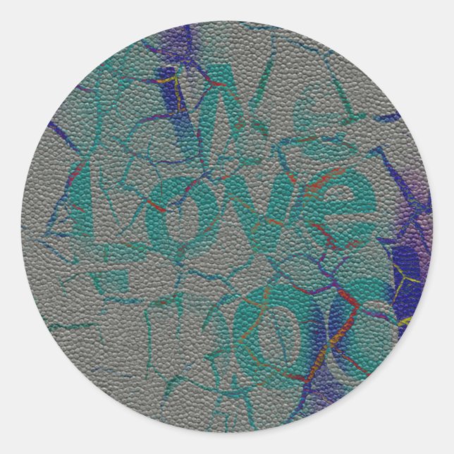 Love Classic Round Sticker (Front)