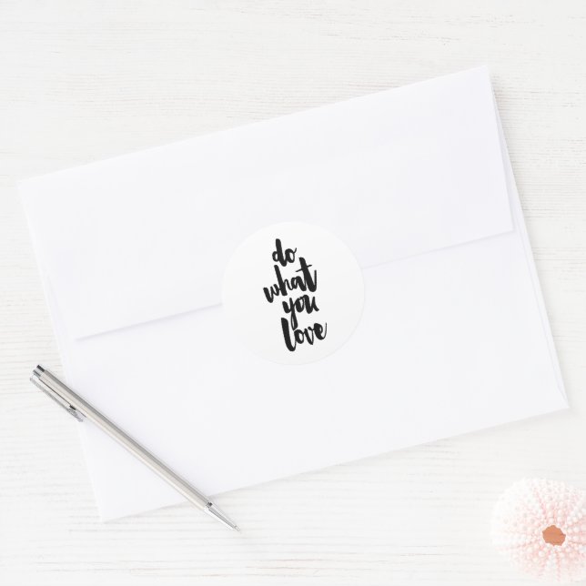 LOVE  CLASSIC ROUND STICKER (Envelope)