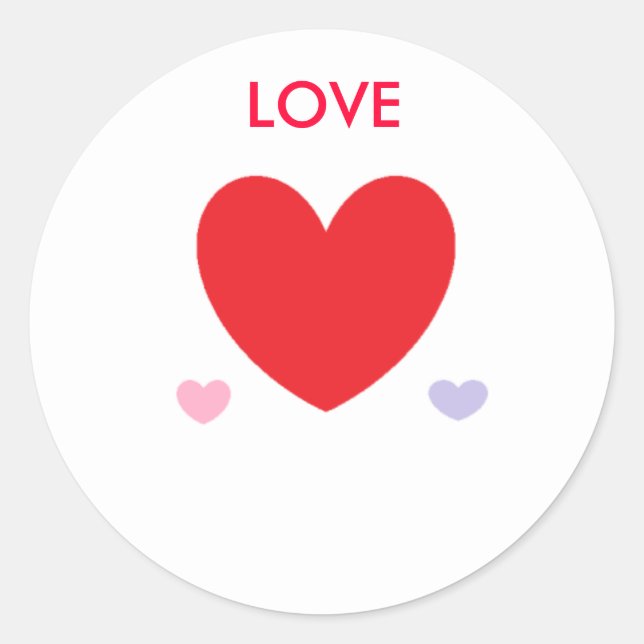 love classic round sticker (Front)