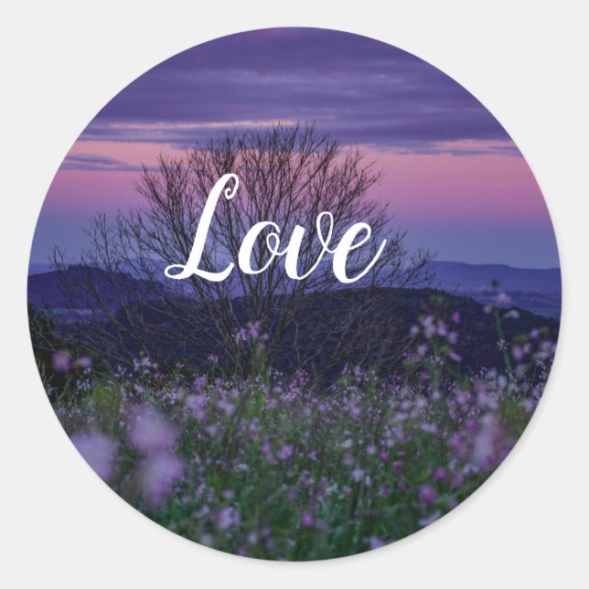 Love Classic Round Sticker (Front)
