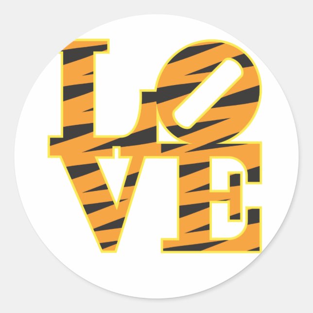 LOVE CLASSIC ROUND STICKER (Front)