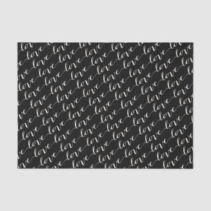 Love Classic Script Chic Calligraphy Tissue Paper