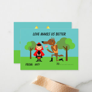 Love Classroom Kids Valentine's Flat Note Card