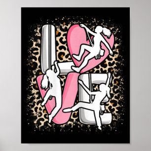 Love Climbing Bouldering Rock Climbing Climber Wom Poster