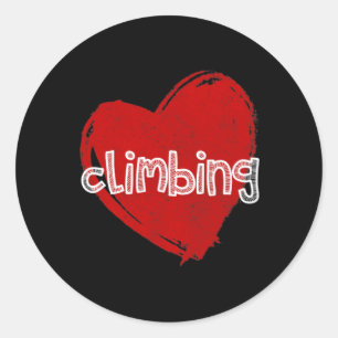 Love Climbing Funny Cute Gift For Wall Rock Climbe Classic Round Sticker