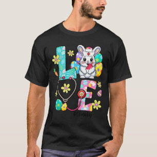 Love clinic life bunny stethoscope easter T-Shirt