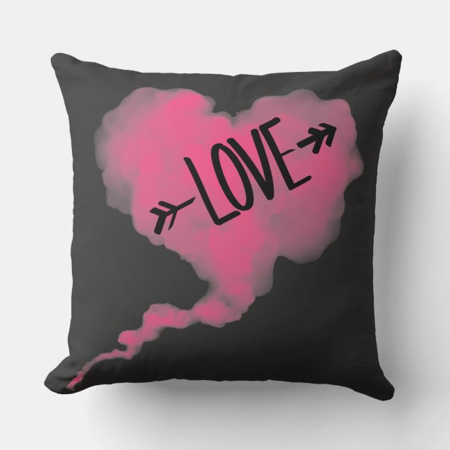 Love Cloud Heart Decorative Pillow (Front)