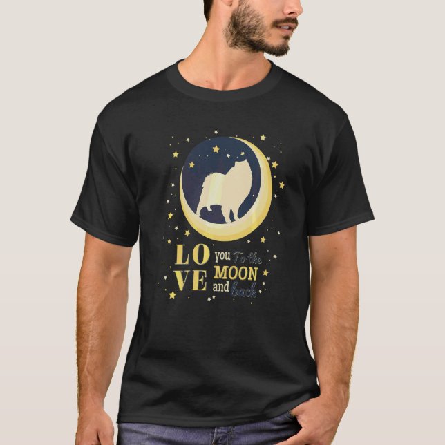 Love Cloud Spitz German Spitz To The Moon T-Shirt (Front)