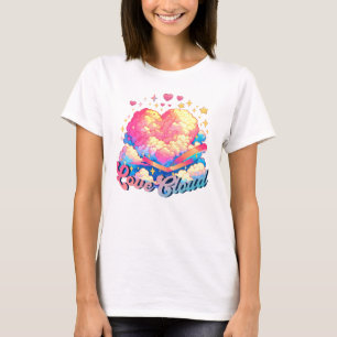 Love Cloud – Whimsical Heart and Cloud Design T-Shirt