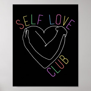 Love Club Mental Health Awareness Line Art For Sup Poster