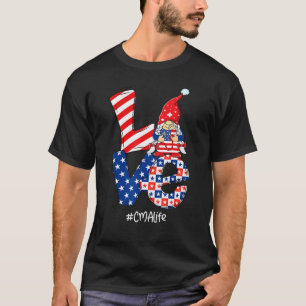 Love Cma Life Nurse Stethoscope Patriotic 4th Of J T-Shirt