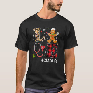Love CMA Nurse Life Buffalo Plaid Christmas Nurse T-Shirt