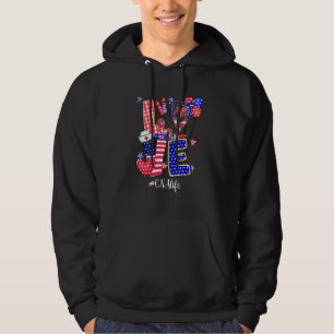 Love Cna Balloons Usa Flag 4th Of July Hoodie