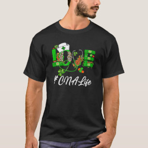Love CNA Life Leopard Shamrock Funny St Patrick S T-Shirt