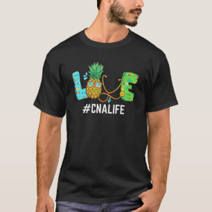 Love Cna Life Pineapple Christmas Summer Vacation  T-Shirt