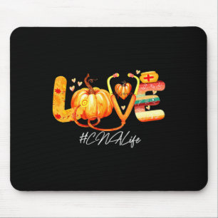 Love Cna Life Pumpkin Fall Autumn Thanksgiving Nur Mouse Mat