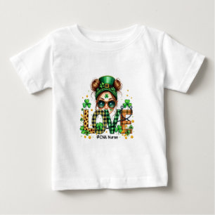 Love CNA Nurse HealthCare St Patrick's Day  Baby T-Shirt