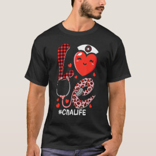 Love CNA Valentines Day Scrub Valentine RN ICU ER  T-Shirt
