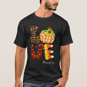 Love cocolife Pumpkin Flip Flops coco Life Hallowe T-Shirt
