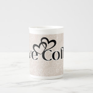'Love Coffee' Elegant Bone China Mug
