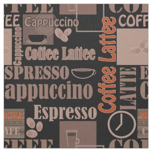 Love coffee fabric