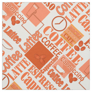 Love coffee fabric