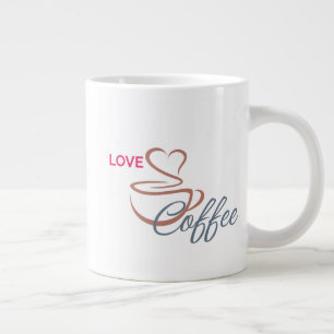 Love Coffee Heart Design Classic Mug