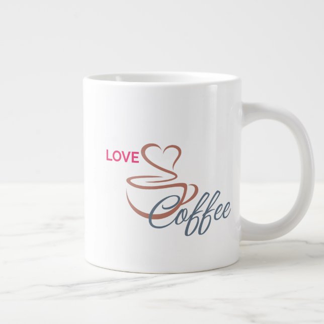 Love Coffee Heart Design Classic Mug               (Right)