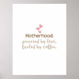 Love & Coffee Mom Life Typography Print