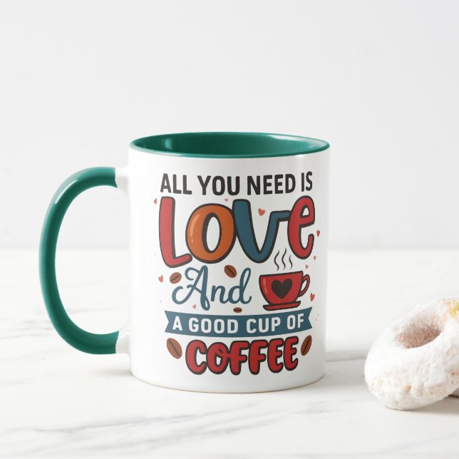 Love & Coffee Mug (With Donut)