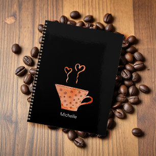 Love Coffee Mug Watercolor Monogrammed Planner