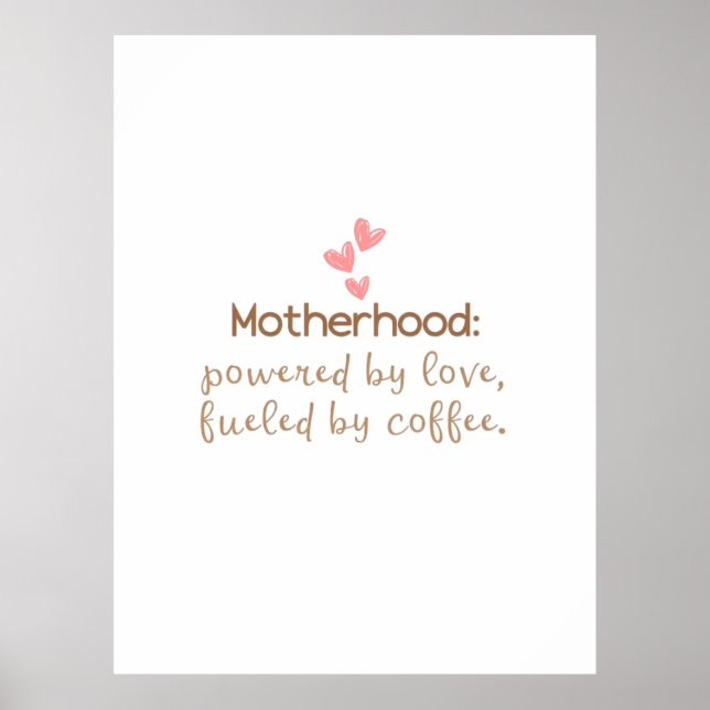 Love & Coffee Mum Life Typography Print (Front)