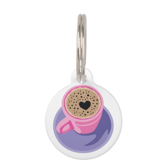 Love Coffee Pet Tag (Front)