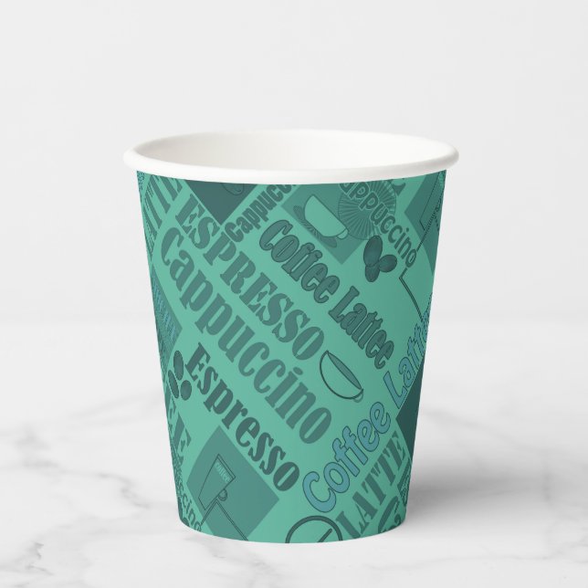 Love coffee pouf paper cups (Front)