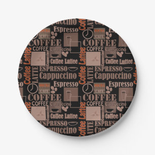 Love coffee pouf paper plate