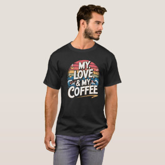 Love Coffee Typography T-shirt Design