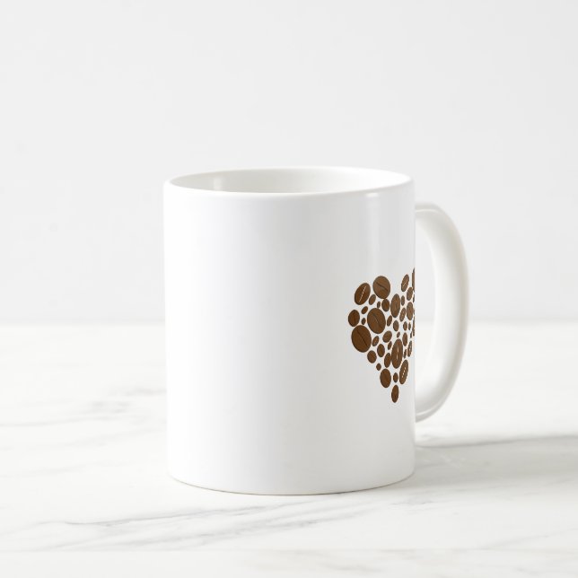 Love Coffee Unique Words Mug (Front Right)