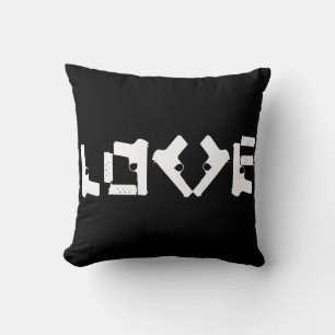 LOVE Collection Anti Guns negative/positive Pillow