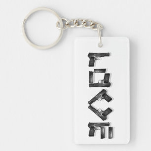 LOVE Collection  BW with shade 2 sided Keychain